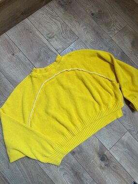 BDG Yellow Cropped Crewneck Sweater